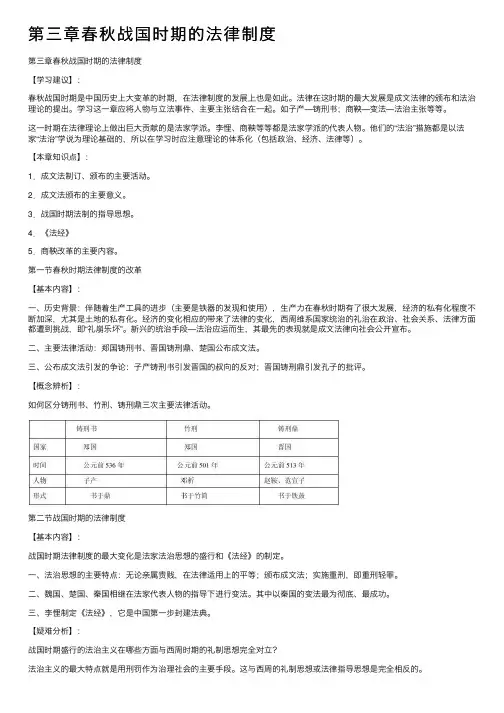 第三章春秋战国时期的法律制度