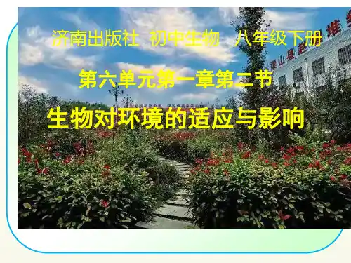 济南版初中生物八年级下册《生物对环境的适应与影响课件》公开课课件
