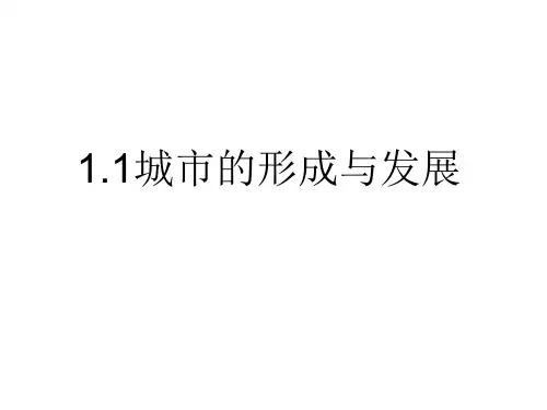 11城市的形成与发展