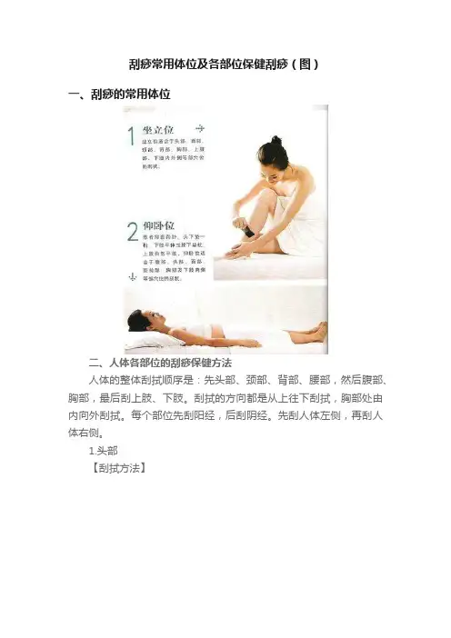 刮痧常用体位及各部位保健刮痧（图）