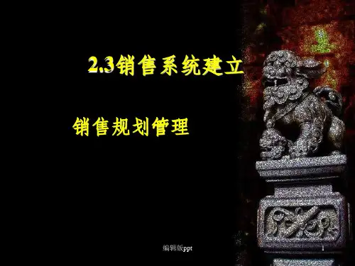 《销售系统建立》PPT课件