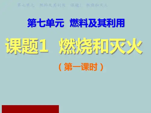 《燃烧与灭火》第一课时PPT课件