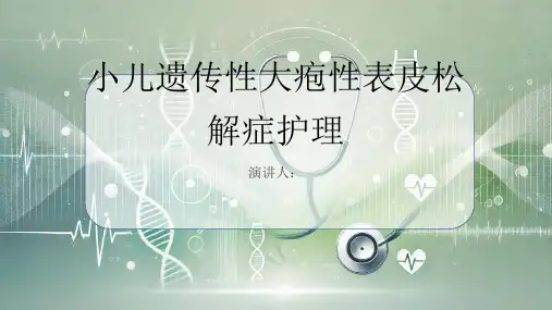 小儿遗传性大疱性表皮松解症护理PPT课件