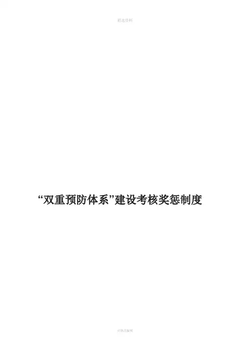 双重预防体系”建设考核奖惩制度