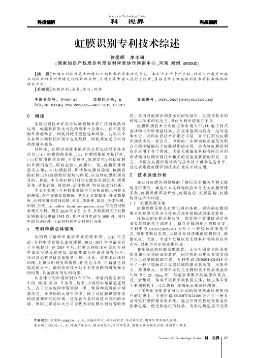虹膜识别专利技术综述