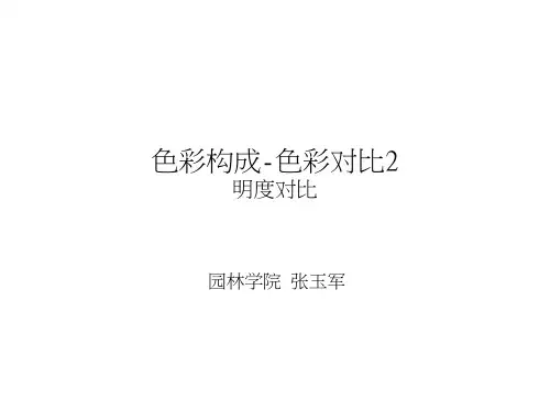 色彩构成4-明度对比