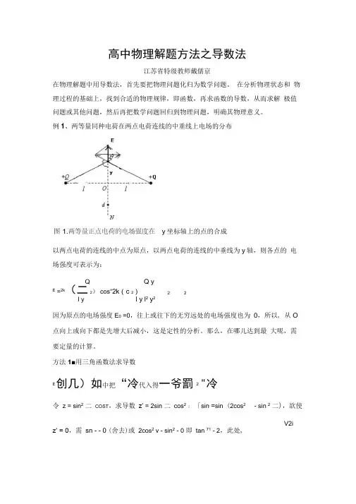 专题04导数法-高中物理八大解题方法含解析