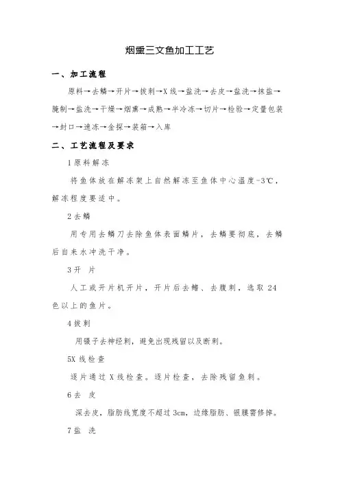 烟熏三文鱼加工工艺