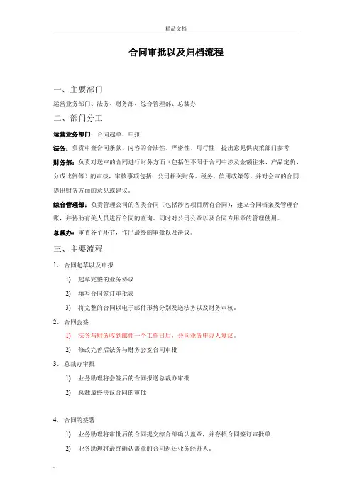 合同签订审批流程