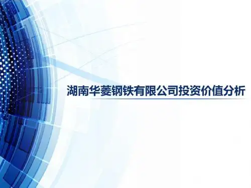 华菱钢铁股份有限公司投资价值分析PPT