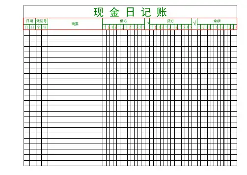 现金日记账模板