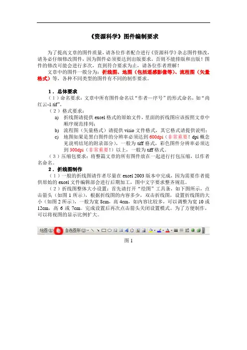 《资源科学》图件编制要求