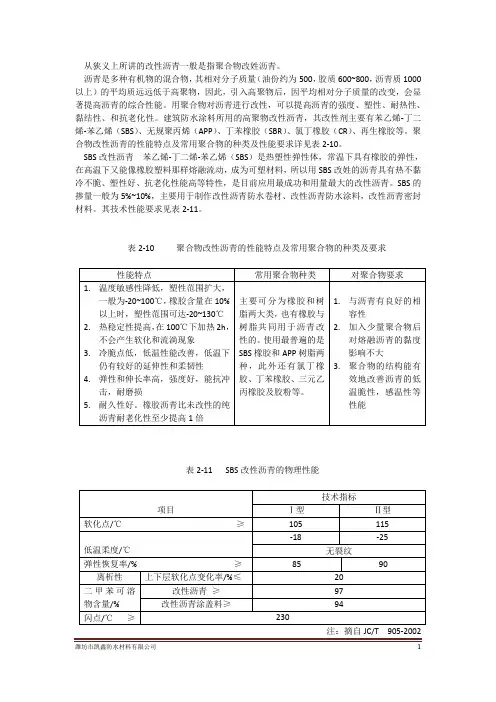 聚合物改性沥青