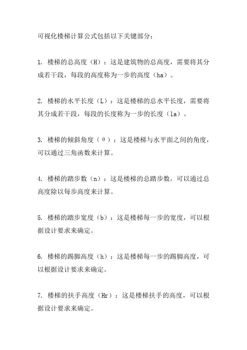 可视化楼梯计算公式