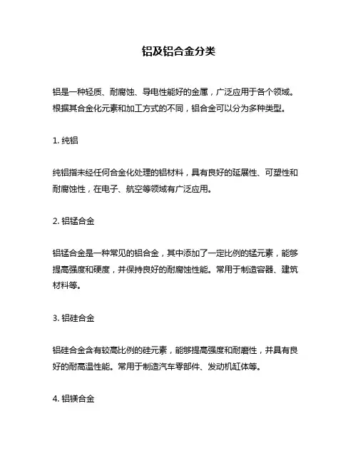铝及铝合金分类