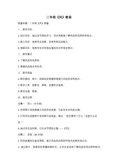二年级《风》教案