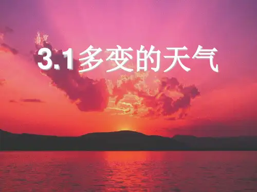 人教版七年级地理上册 《多变的天气》天气与气候课件6 