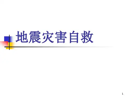 地震灾害自救 PPT课件