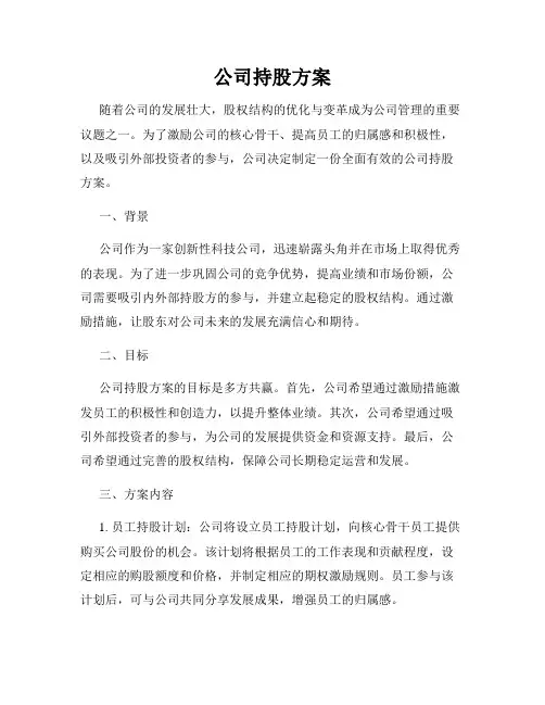 公司持股方案
