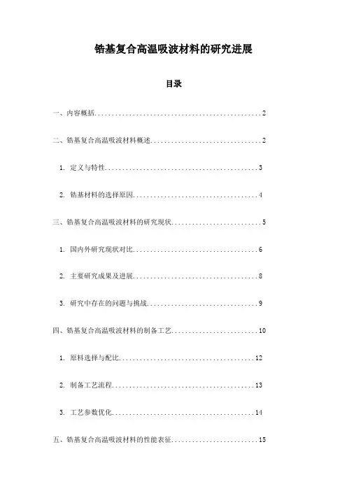 锆基复合高温吸波材料的研究进展