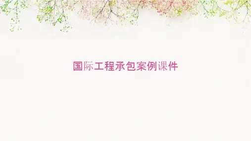 国际工程承包案例课件
