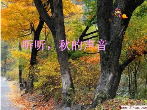 人教版小学语文三年级上册《听听秋的声音》PPT课件