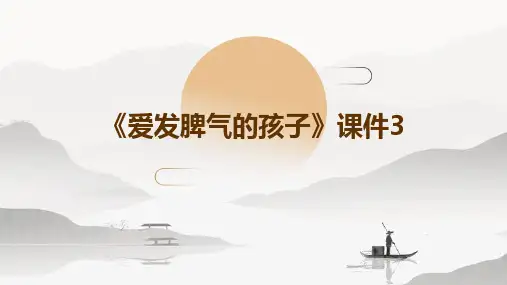 《爱发脾气的孩子》课件3课件PPT