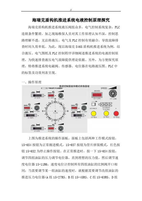 盾构机推进系统电液控制基础学习知识原理探究
