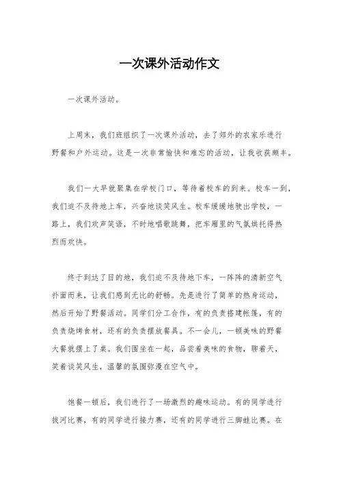 一次课外活动作文