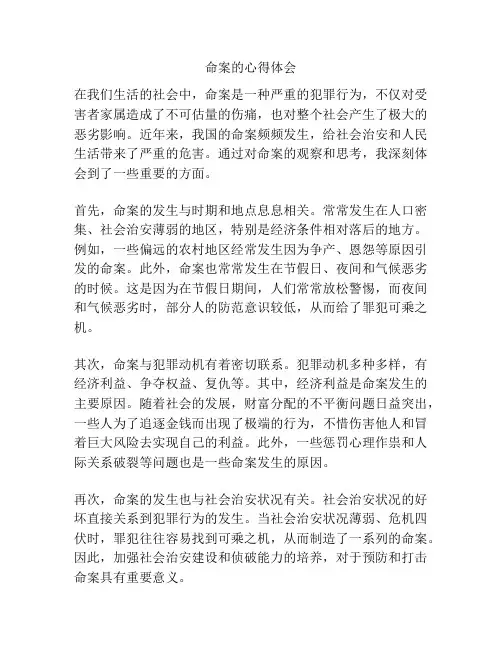 命案的心得体会