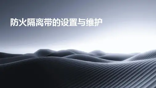 防火隔离带的设置与维护