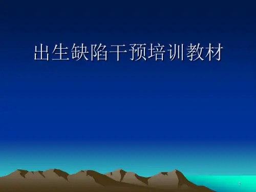 出生缺陷干预培训PPT课件