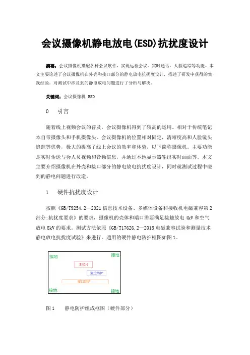 会议摄像机静电放电(ESD)抗扰度设计