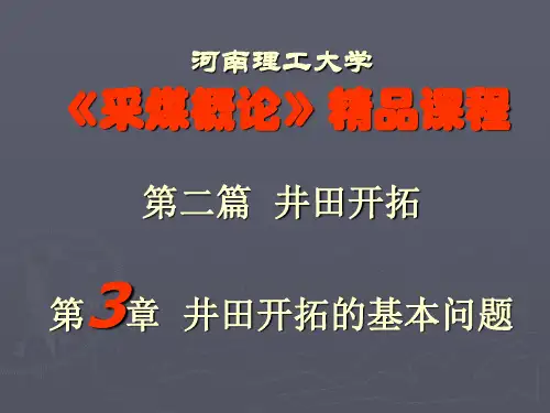 03第三章 井田开拓的基本问题26页PPT