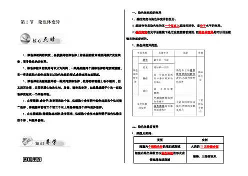 2021-2022高中生物人教版必修2习题：第5章 第2节 染色体变异 