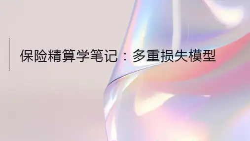 保险精算学笔记多重损失模型