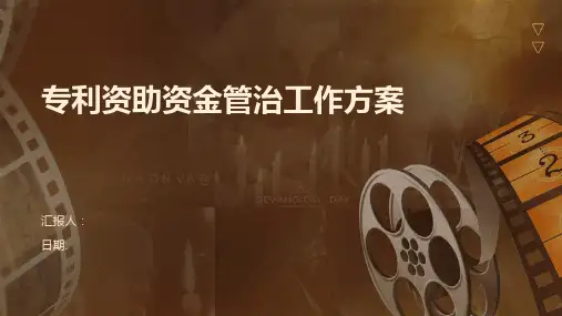 专利资助资金管治工作方案