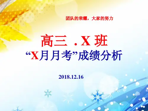 高三班级成绩分析ppt模板