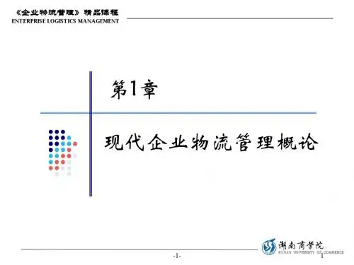 企业物流管理全套课件
