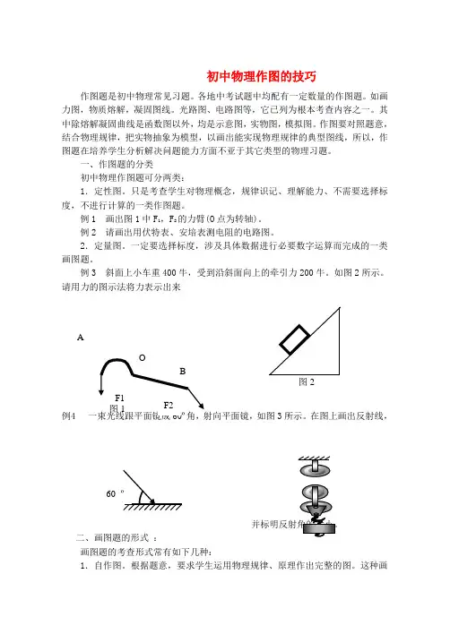 (整理版)初中物理作图的技巧