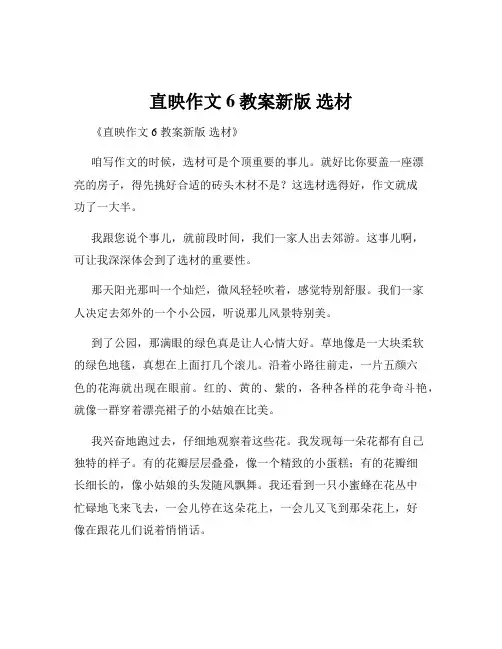 直映作文6教案新版 选材