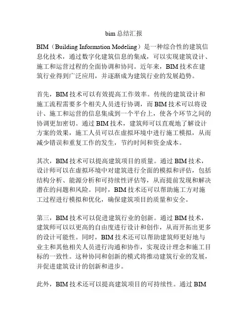 bim总结汇报