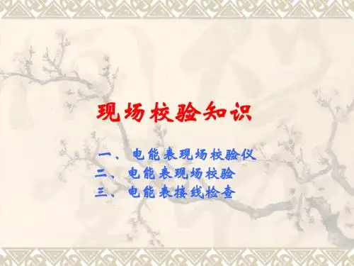 电能表现场校验操作技巧