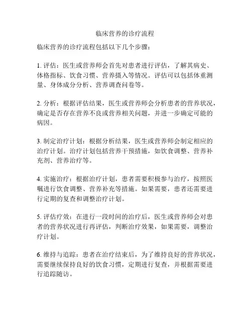 临床营养的诊疗流程