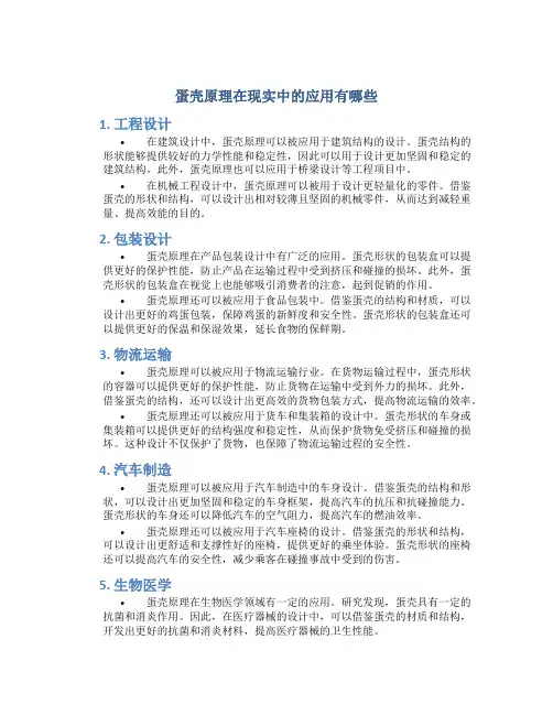 蛋壳原理在现实中的应用有哪些