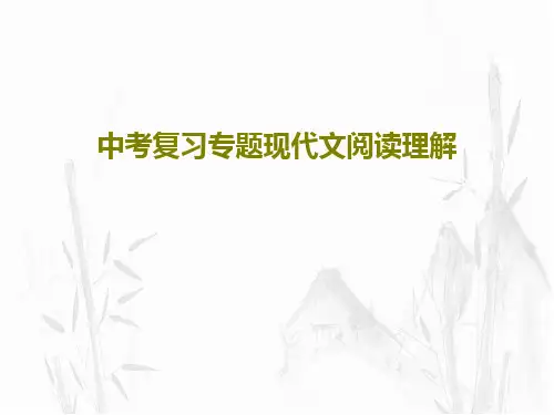 中考复习专题现代文阅读理解共26页PPT