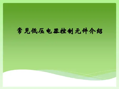 常见低压电器控制元件介绍