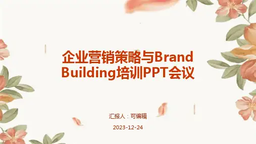 企业营销策略与Brandbuilding培训ppt会议