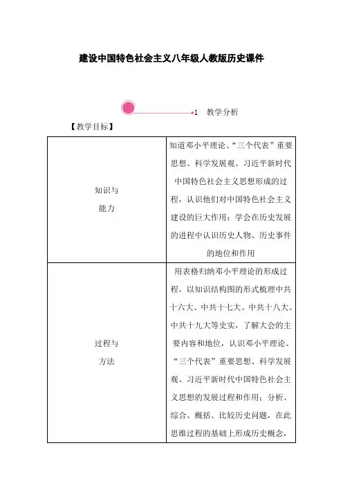 建设中国特色社会主义八年级人教版历史课件