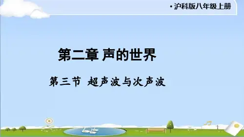 2024秋新沪科版物理八年级上册课件 第二章 声的世界 第三节 超声波与次声波 